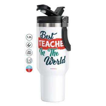 Best teacher in the World!, Mega Stainless steel Tumbler with lid, double wall 1,2L