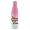 Μεταλλικό παγούρι θερμός Ροζ/Λευκό (Stainless steel), διπλού τοιχώματος, 500ml