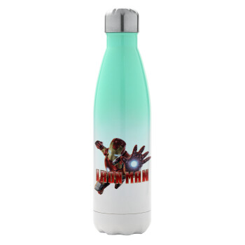 Ironman, Metal mug thermos Green/White (Stainless steel), double wall, 500ml
