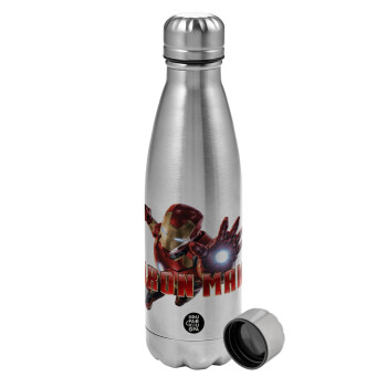Ironman, Metallic water bottle, stainless steel, 750ml