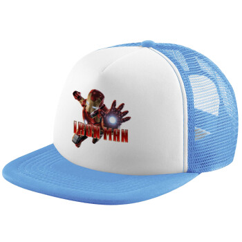 Ironman, Καπέλο Soft Trucker με Δίχτυ Γαλάζιο/Λευκό