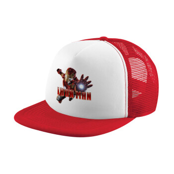 Ironman, Καπέλο Soft Trucker με Δίχτυ Red/White 