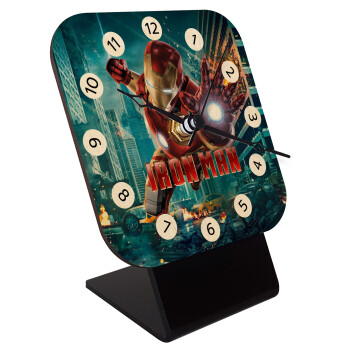 Ironman, Επιτραπέζιο ρολόι σε φυσικό ξύλο (10cm)