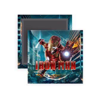Ironman, Μαγνητάκι ψυγείου τετράγωνο διάστασης 5x5cm