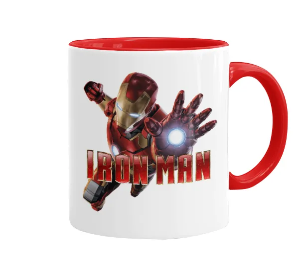 Ironman — Κούπα χρωματιστή κόκκινη, κεραμική, 330ml