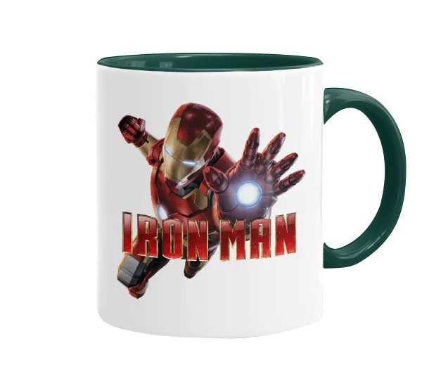 Ironman — Mug colored green, ceramic, 330ml