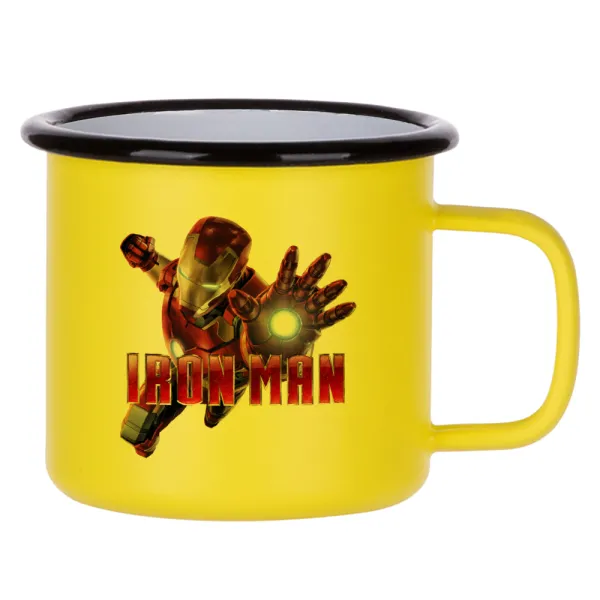 Ironman — Κούπα Μεταλλική εμαγιέ ΜΑΤ Κίτρινη 360ml