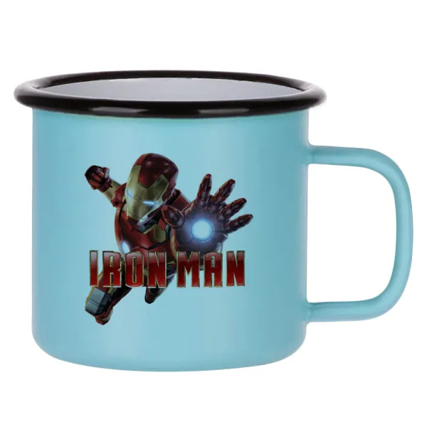 Ironman — Κούπα Μεταλλική εμαγιέ ΜΑΤ σιέλ 360ml