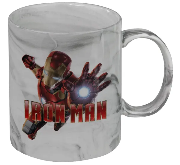 Ironman — Κούπα κεραμική, marble style (μάρμαρο), 330ml