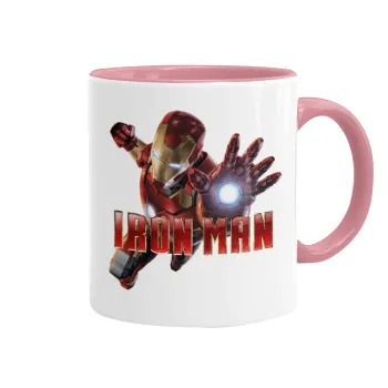 Ironman, Mug colored pink, ceramic, 330ml