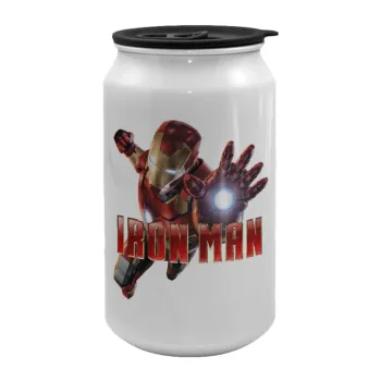 Ironman, Κούπα ταξιδιού μεταλλική με καπάκι (tin-can) 500ml