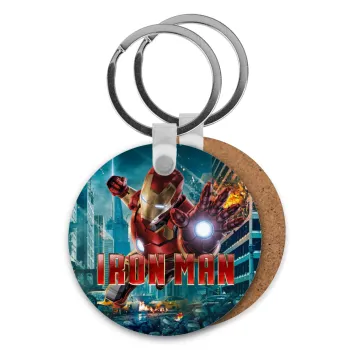 Ironman, Μπρελόκ Ξύλινο στρογγυλό MDF Φ5cm