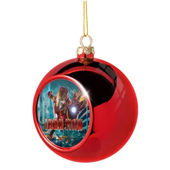 Ironman, Christmas tree ball Red 8cm