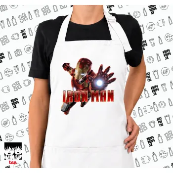 Ironman, Ποδιά μακριά Σεφ ολόσωμη με τσέπες white (ΕΝΗΛΙΚΩΝ)