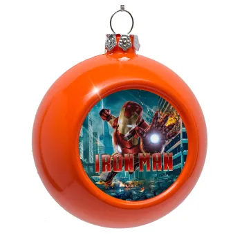 Ironman, Στολίδι Χριστουγεννιάτικη μπάλα δένδρου Πορτοκαλί 8cm