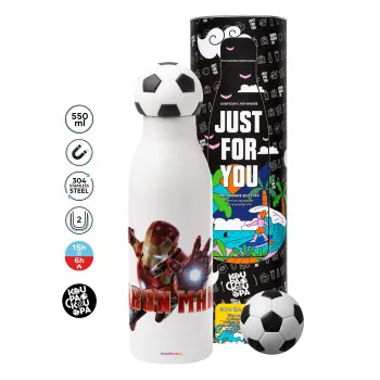 Ironman, Soccer Metal mug thermos, double wall, 550ml