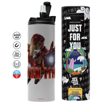 Ironman, Tumbler stainless steel GREY 600ml