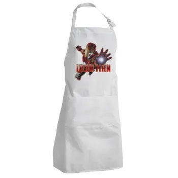 Ironman, Adult Chef Apron (with sliders and 2 pockets)