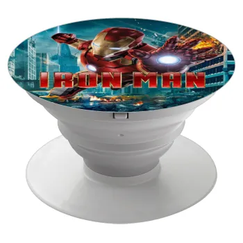 Ironman, Phone Holders Stand  White Hand-held Mobile Phone Holder