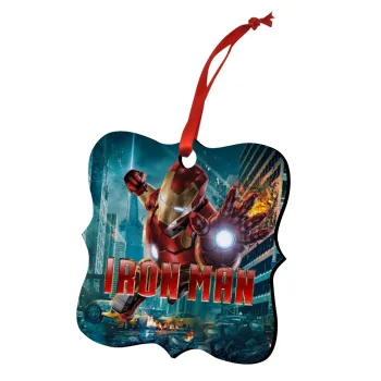 Ironman, Στολίδι Χριστουγεννιάτικο στολίδι polygon ξύλινο 7.5cm