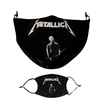 Metallica , Μάσκα υφασμάτινη Ενηλίκων πολλαπλών στρώσεων με υποδοχή φίλτρου