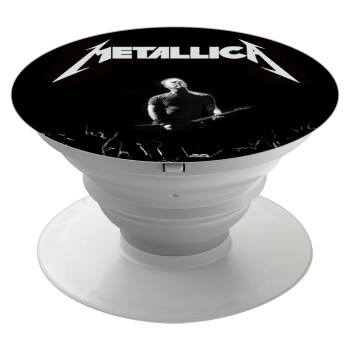 Metallica , Phone Holders Stand  White Hand-held Mobile Phone Holder