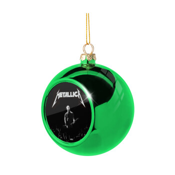 Metallica , Green Christmas tree ornament ball 8cm