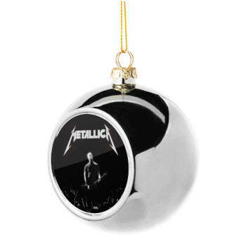 Metallica , Χριστουγεννιάτικη μπάλα δένδρου Ασημένια 8cm