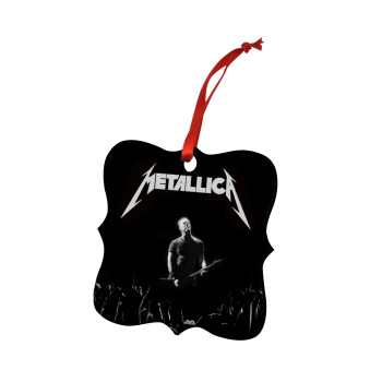 Metallica , Στολίδι Χριστουγεννιάτικο στολίδι polygon ξύλινο 7.5cm