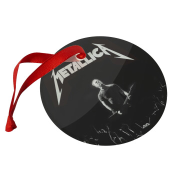 Metallica , Χριστουγεννιάτικο στολίδι γυάλινο 9cm