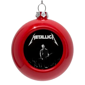 Metallica , Red Christmas tree ornament bauble 8cm