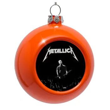 Metallica , Orange Christmas tree ornament bauble 8cm