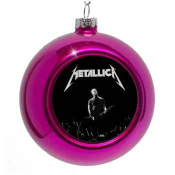 Metallica , Στολίδι Χριστουγεννιάτικη μπάλα δένδρου Μωβ 8cm