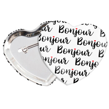 Bonjour, Κονκάρδα παραμάνα καρδιά (57x52mm)