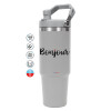 GREY color, 890ml (30oz) stainless Steel Tumbler with Handle