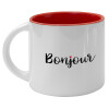 Κούπα κεραμική 400ml Λευκή/Κόκκινη