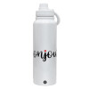 1L Stainless Steel Thermal Bottle with Phone Holder & Double Wall Insulation