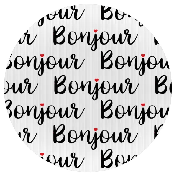 Bonjour — Mousepad Στρογγυλό 20cm