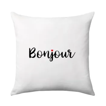 Bonjour, Μαξιλάρι καναπέ 40x40cm περιέχεται το  γέμισμα