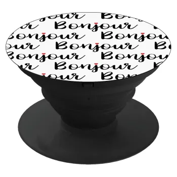 Bonjour, Phone Holders Stand  Black Hand-held Mobile Phone Holder