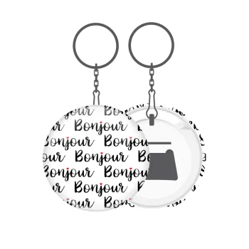 Bonjour, Μπρελόκ μεταλλικό 5cm με ανοιχτήρι