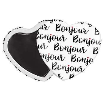 Bonjour, Μαγνητάκι καρδιά (57x52mm)