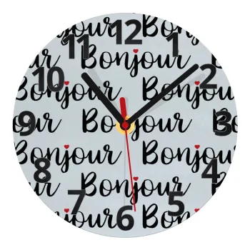 Bonjour, Ρολόι τοίχου γυάλινο (20cm)