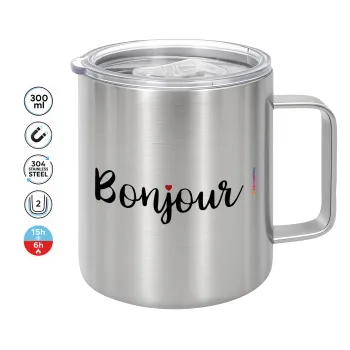 Bonjour, Mug Stainless steel double wall 300ml
