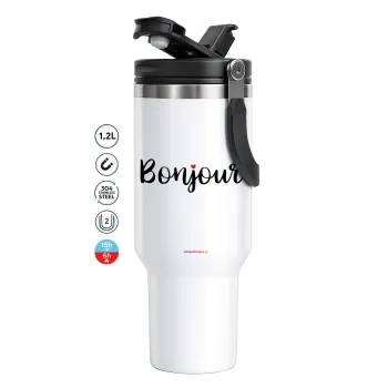 Bonjour, Mega Stainless steel Tumbler with lid, double wall 1,2L