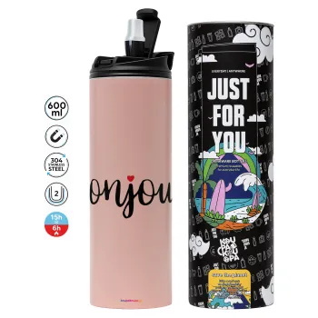 Bonjour, Tumbler stainless steel PINK 600ml