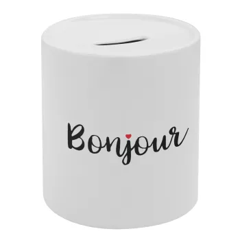 Bonjour, Κουμπαράς πορσελάνης με τάπα