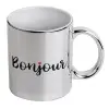 Mug ceramic, silver mirror, 330ml