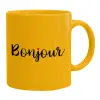 Ceramic coffee mug yellow, 330ml
