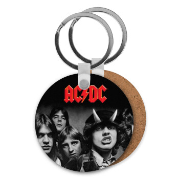 AC/DC angus, Μπρελόκ Ξύλινο στρογγυλό MDF Φ5cm